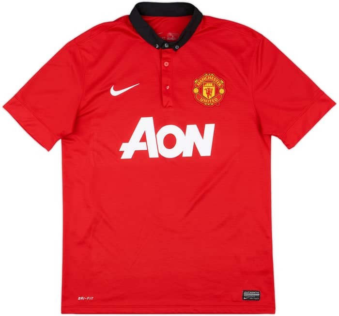 2013-14 Manchester United Home Shirt Vidic #15 - 8/10 - (M)