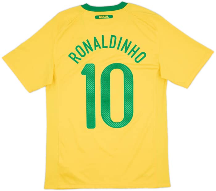 2010-11 Brazil Home Shirt Ronaldinho #10 - 7/10 - (S)