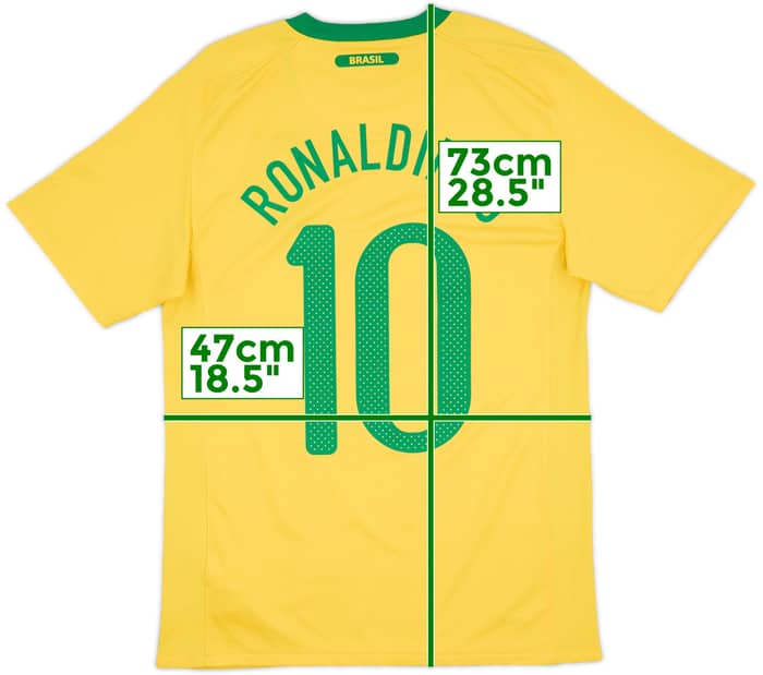 2010-11 Brazil Home Shirt Ronaldinho #10 - 7/10 - (S)