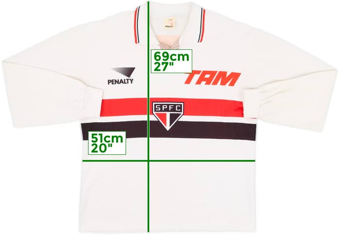 1994 Sao Paulo Home L/S Shirt #10 - 7/10 - (L)