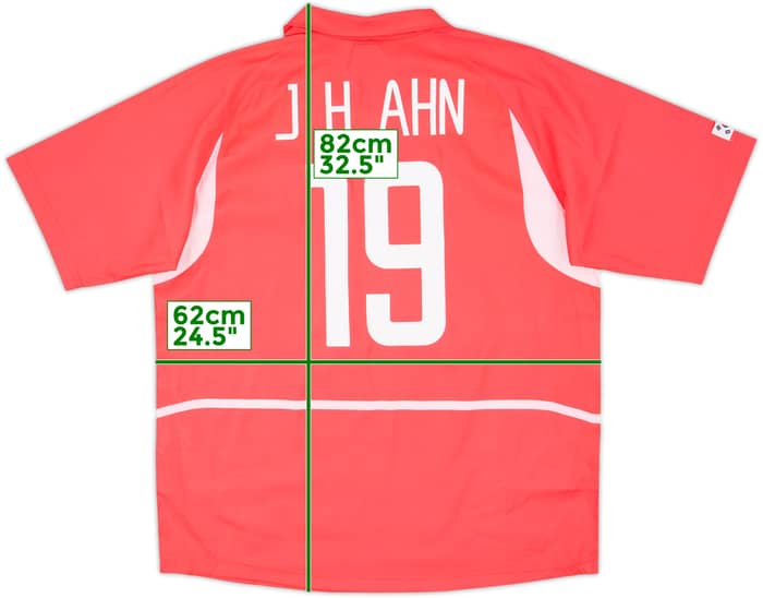 2002-03 South Korea Home Shirt J.H.Ahn #19 - 9/10 - (XXL)
