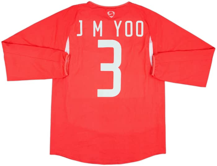 2002-03 South Korea Nike Player Issue Training L/S Shirt J M Yoo #3 - 8/10 - (M)