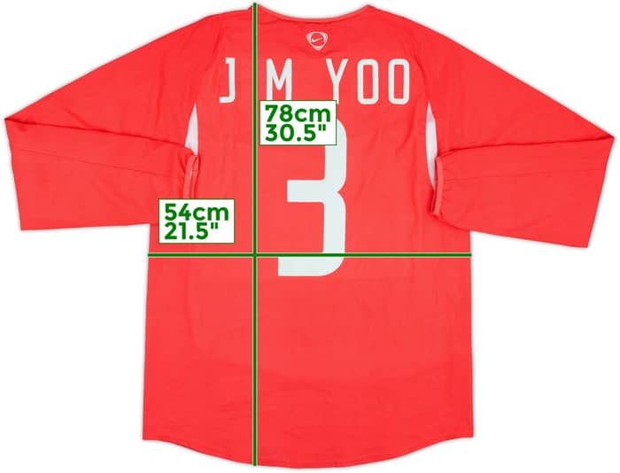 2002-03 South Korea Nike Player Issue Training L/S Shirt J M Yoo #3 - 8/10 - (M)