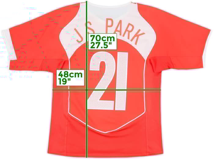 2004-06 South Korea Home Shirt J S Park #21 - 8/10 - (S)