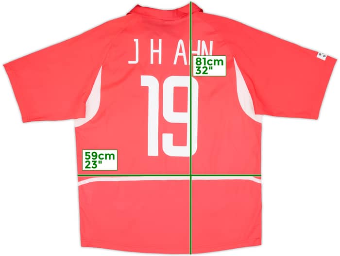 2002-03 South Korea Home Shirt J.H.Ahn #19 - 8/10 - (XL)