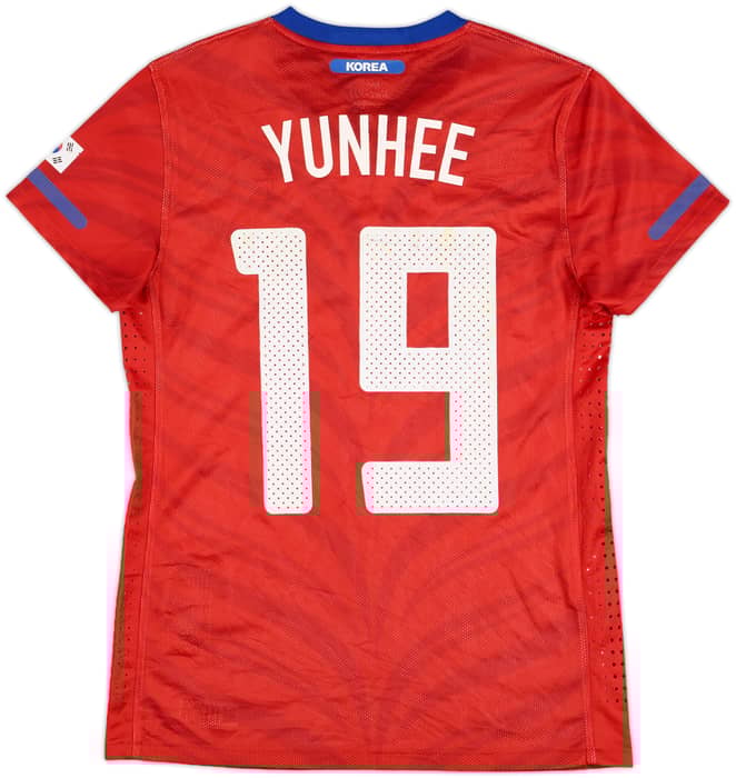 2010-12 South Korea Women Match Issue Home Shirt Yunhee #19