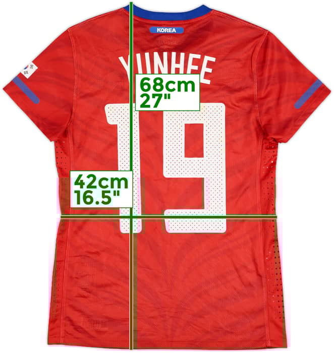 2010-12 South Korea Women Match Issue Home Shirt Yunhee #19