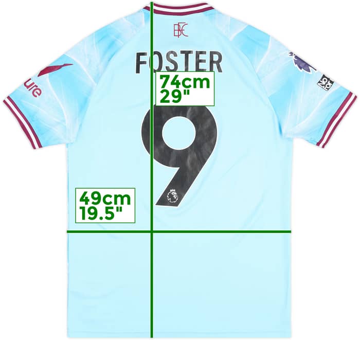 2025-26 Burnley Match Issue Away Shirt Foster #9