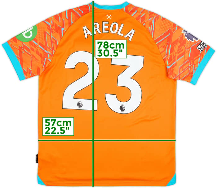 2025-26 West Ham Match Issue GK Shirt Areola #23