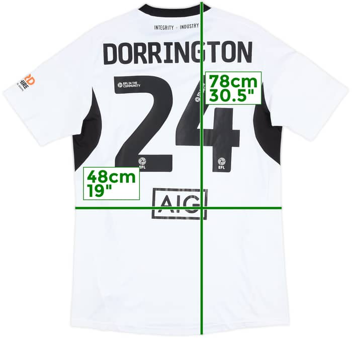 2025-26 Salford City Match Issue FA Cup Third Shirt Dorrington #24