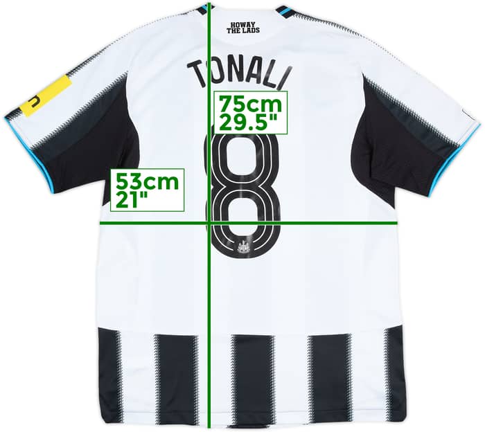 2025-26 Newcastle Match Issue Carabao Cup Home Shirt Tonali #8