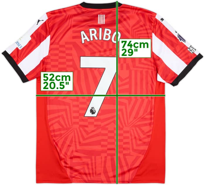 2024-25 Southampton Match Issue Home Shirt Aribo #7