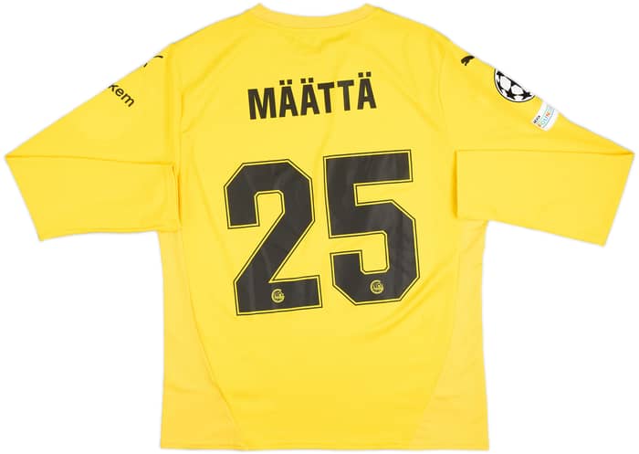 2025-26 Bodo/Glimt Match Issue Champions League Home Shirt Maatta #25