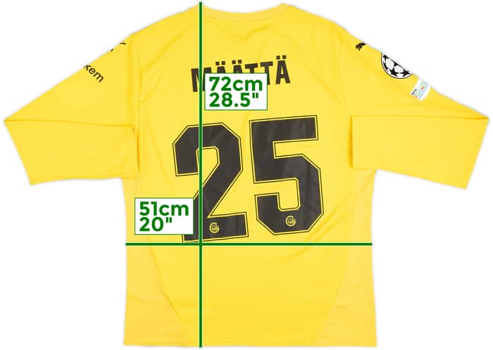 2025-26 Bodo/Glimt Match Issue Champions League Home Shirt Maatta #25