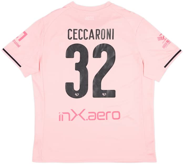 2025-26 Palermo Match Issue Home Shirt Ceccaroni #32
