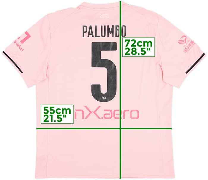 2025-26 Palermo Match Issue Home Shirt Palumbo #5