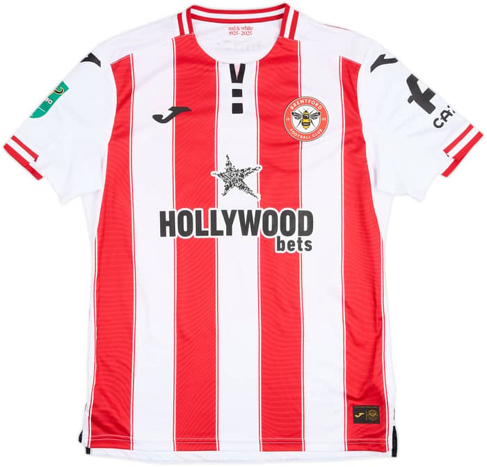 2025-26 Brentford Match Issue Carabao Cup Home Shirt Ajer #20