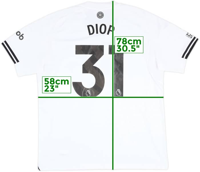 2025-26 Fulham Match Issue Home Shirt Diop #31