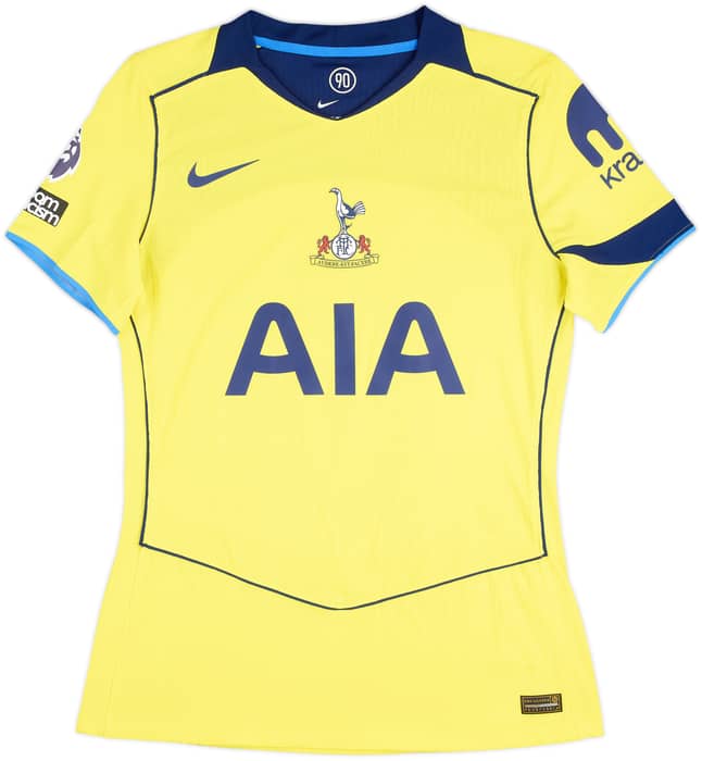 2025-26 Tottenham Match Worn Third Shirt Gray #14