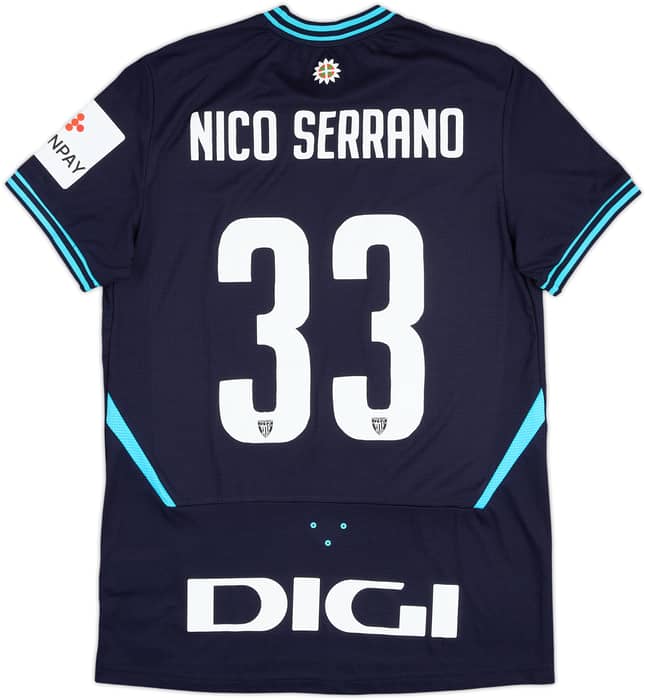 2025-26 Athletic Bilbao Match Issue Away Shirt Nico Serrano #33