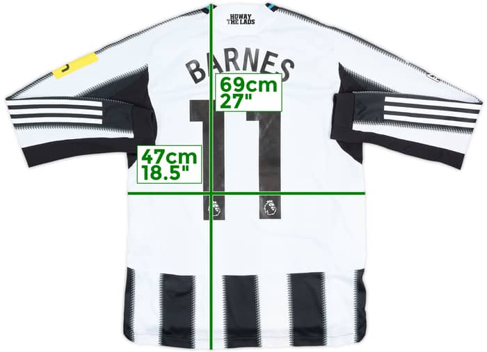 2025-26 Newcastle Match Issue Home L/S Shirt Barnes #11