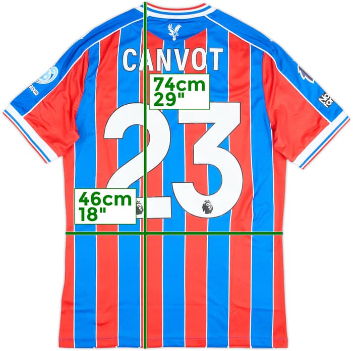 2025-26 Crystal Palace Match Issue Home Shirt Canvot #23