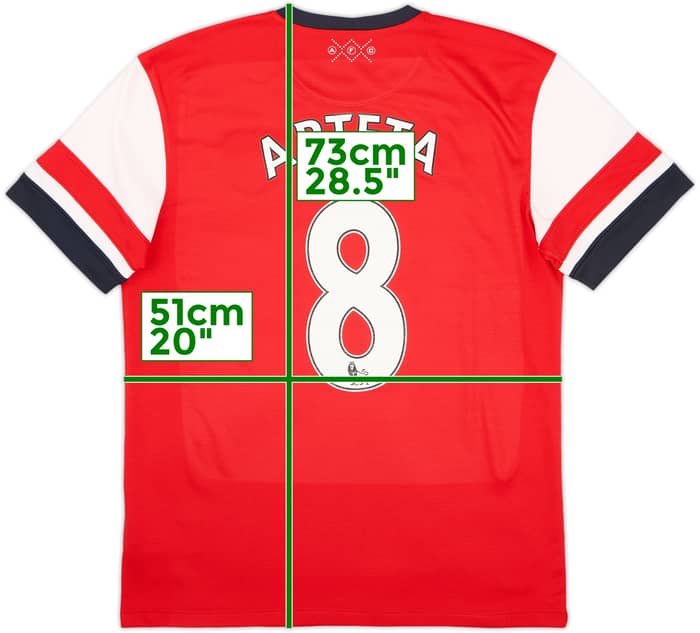 2012-14 Arsenal Home Shirt Arteta #8 - 8/10 - (M)