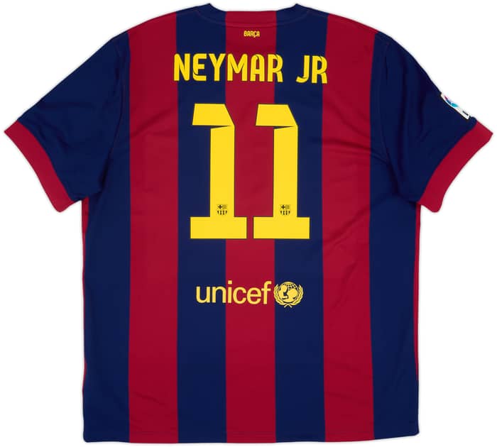 2014-15 Barcelona Home Shirt Neymar Jr #11 - 8/10 - (XXL)