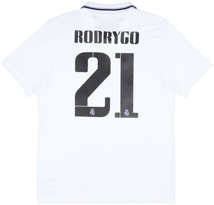 2022-23 Real Madrid Home Shirt Rodrygo #21 (L)