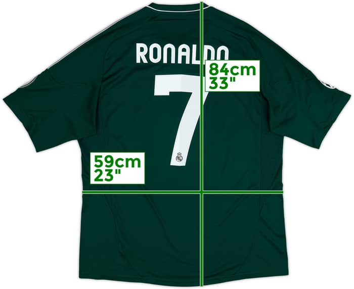 Camiseta de la tercera equipación CL del Real Madrid 2012-13 Ronaldo #7 - 7/10 - (XL)