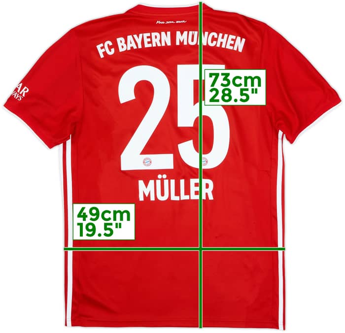 2020-21 Bayern Munich Home Shirt Muller #25 - 8/10 - (L)