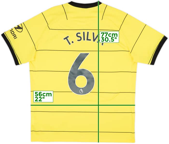 2021-22 Chelsea Away Shirt T.Silva #6 - 8/10 - (XL)