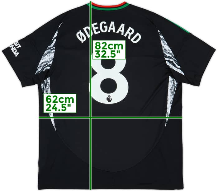 Camiseta de visitante del Arsenal 2024-25 Odegaard #8 - 8/10 - (XXL)