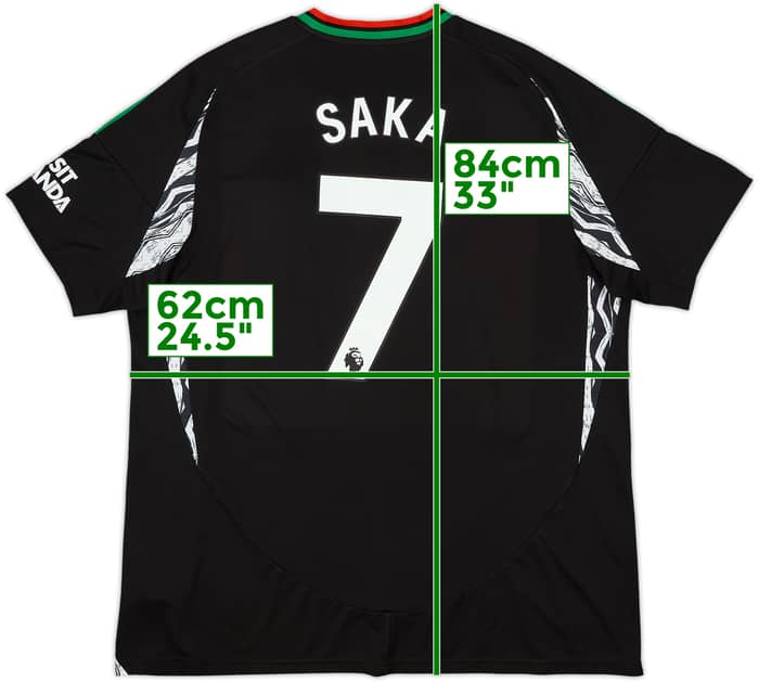2024-25 Arsenal Away Shirt Saka #7 - 10/10 - (XXL)