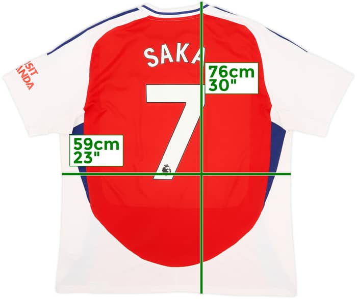2024-25 Arsenal Home Shirt Saka #7 - 7/10 - (L)