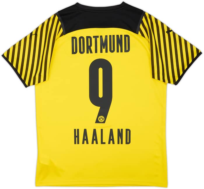 2021-22 Borussia Dortmund Home Shirt Haaland #9 - 10/10 - (M)