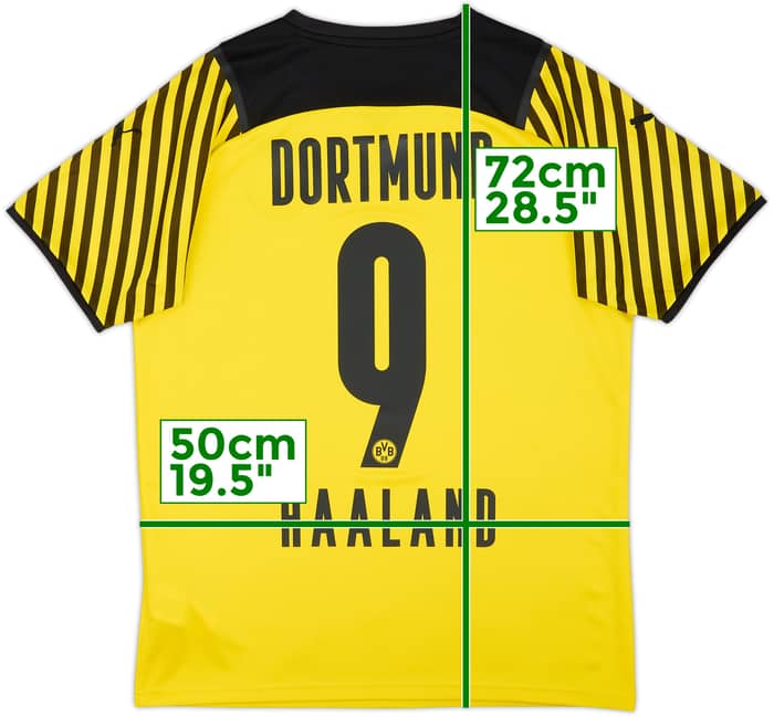 2021-22 Borussia Dortmund Home Shirt Haaland #9 - 10/10 - (M)