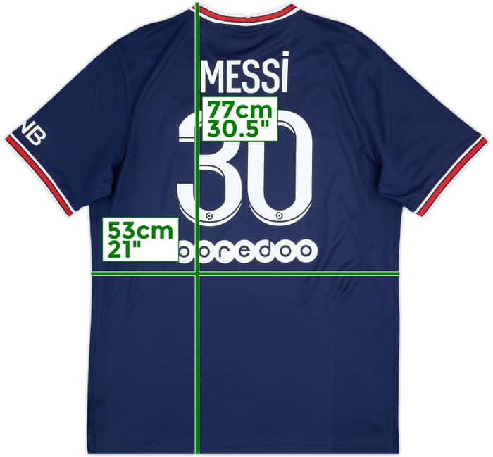 2021-22 Paris Saint-Germain Home Shirt Messi #30 - 9/10 - (L)
