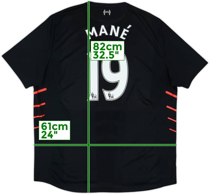 Camiseta de visitante del Liverpool 2016-17 Mane #19 - 6/10 - (XXL)