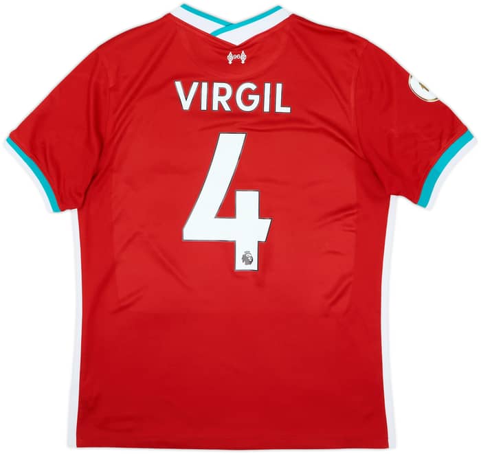2020-21 Liverpool Home Shirt Virgil #4 - 7/10 - (L)