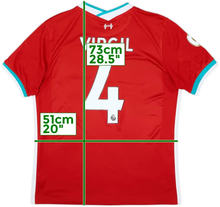 2020-21 Liverpool Home Shirt Virgil #4 - 7/10 - (L)