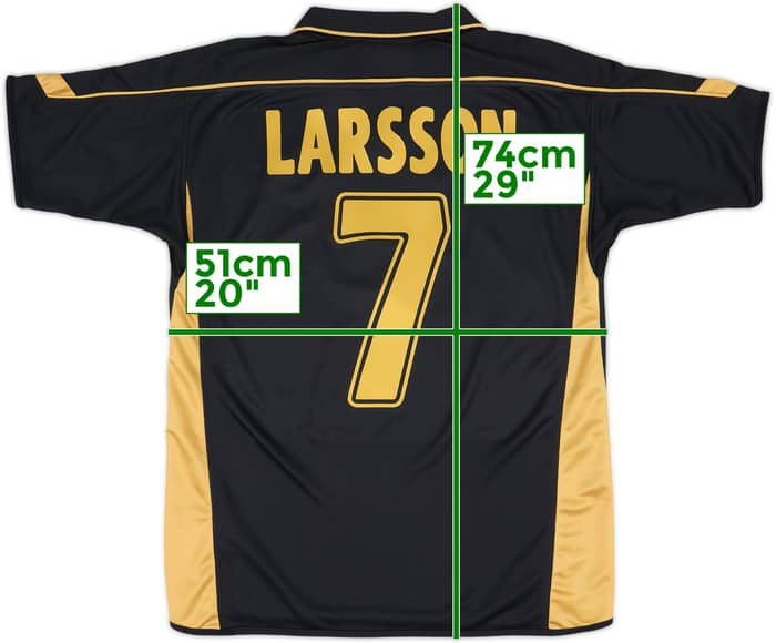2003-04 Celtic Camiseta Visitante Larsson #7 - 8/10 - (L)