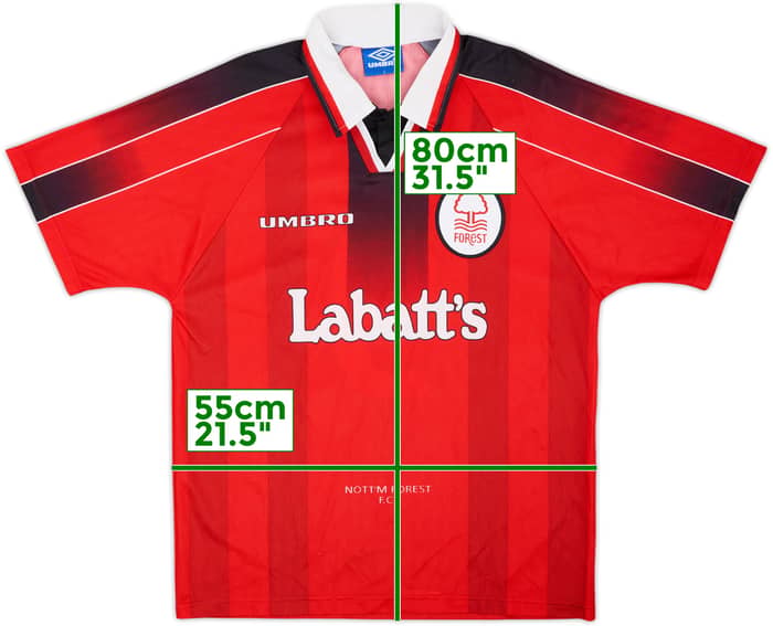 1996-97 Nottingham Forest Home Shirt #9 - 9/10 - (L)