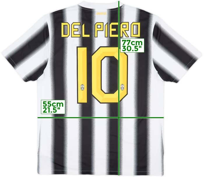 2011-12 Juventus Home Shirt Del Piero #10 - 10/10 - (L)
