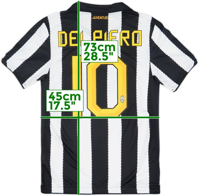 2010-11 Juventus Home Shirt Del Piero #10 - 8/10 - (S)