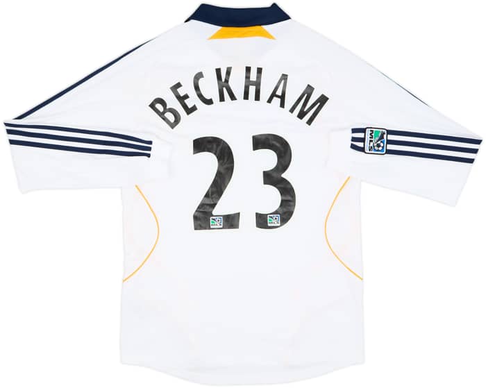 Camiseta de local de manga larga del LA Galaxy 2007-08 Beckham #23 - 7/10 - (S)