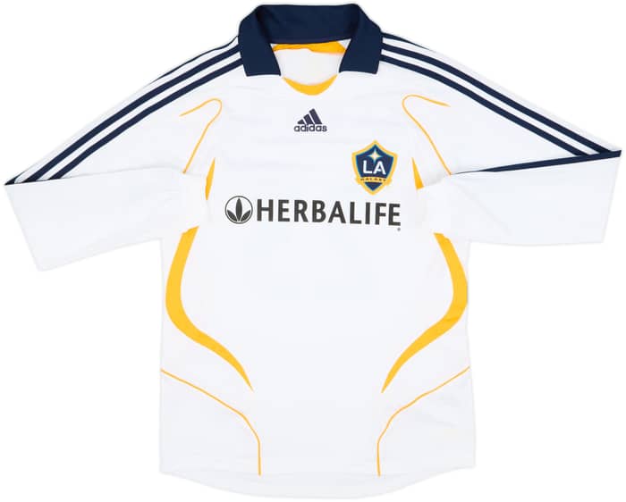 Camiseta de local de manga larga del LA Galaxy 2007-08 Beckham #23 - 7/10 - (S)