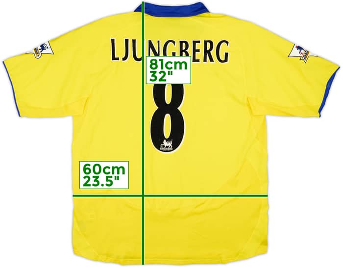 Camiseta de visitante del Arsenal 2003-05 Ljungberg #8 - 8/10 - (XL)