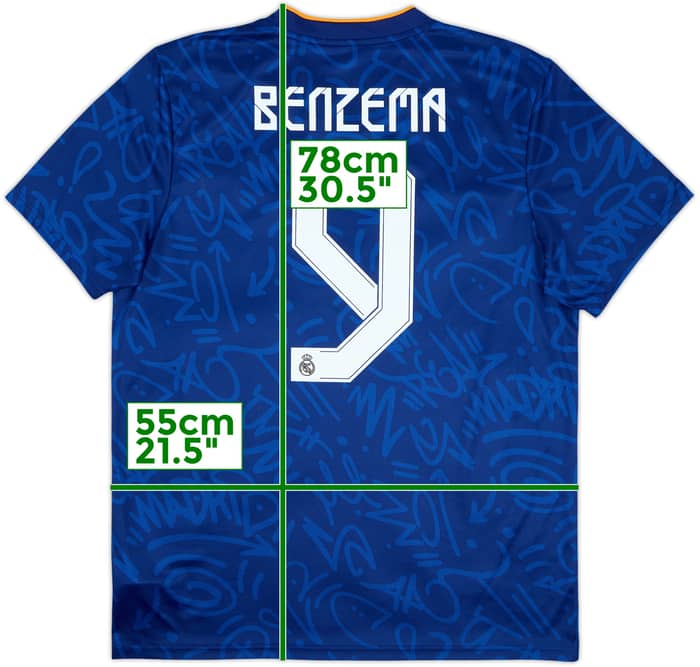 2021-22 Real Madrid Away Shirt Benzema #9 - 10/10 - (L)