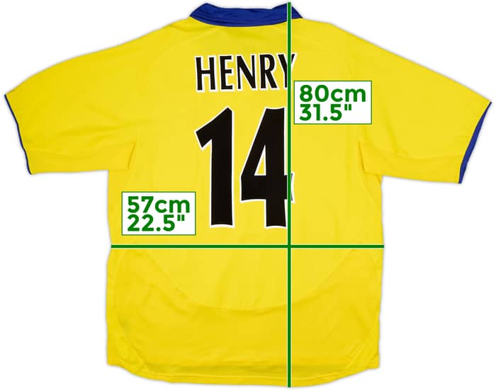 2003-05 Arsenal Away Shirt Henry #14 - 8/10 - (L)